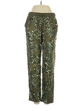 NWT Olive Green sequins J. Crew pull on pants, size 4